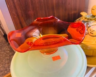 Mid-Century Viking Art Glass Dish 