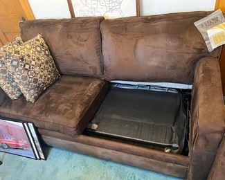 Hide-A-Bed Brown Couch 