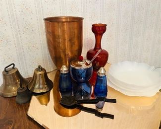 Vintage Hazel Atlas Cobalt Condiment Set  & more! 