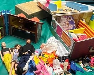 Fisher price 1980 house, Barbie accessories and clothes