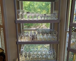 Stemware a-go-go. Large collection of Libbey "Silver Leaf".