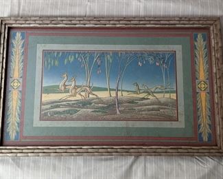 Vintage Art Deco serving tray, by Elmer Kreps.