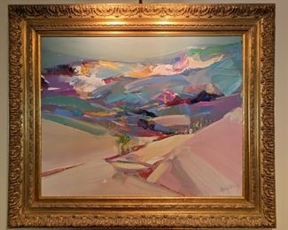 beautifully framed original oil on canvas, w/gallery light, artist-signed, by McKochen.