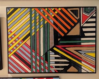 Original oil on canvas, contemporary artwork, by Amy Dandy, from September 2019, entitled "Linear Equation".