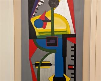 Original oil on canvas, contemporary artwork, by Amy Dandy, from June, 2021, entitled "Space Travel".