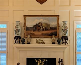 What's new here? The taxidermied deer head, of course! It was hiding in the basement. I coaxed him upstairs with some special deer scent.