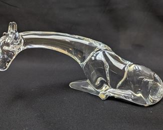 Baccarat crystal Tanganyika Giraffe figure, by Loet Vanderveen.