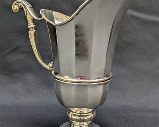 9" tall German sterling pitcher, to stroke your inner Teutophile - Ich Liebe Dich!