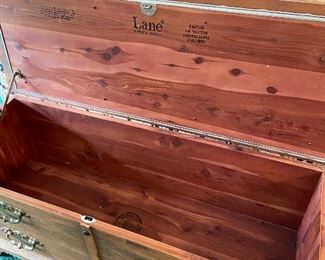 Cedar chest open