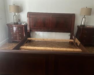 Sleigh bed - beautiful and like new. 