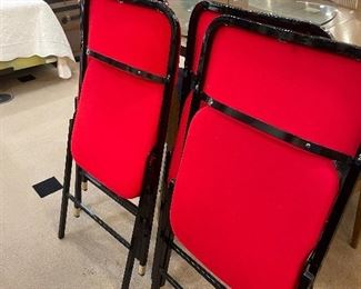 Soft padded velour card table chairs