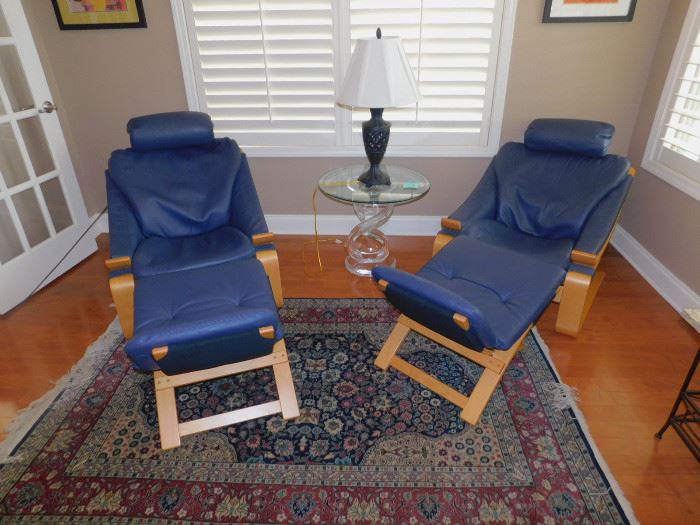 ROCHE BOBOIS
KROKEN LEATHER CHAIR & OTTOMAN
BY AKE FRYBYTTER