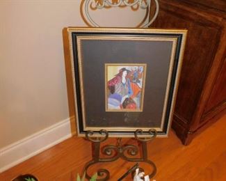 FRAMED PATRICIA ON STAND