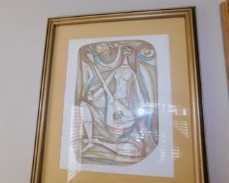 SIGNED IRVING AMEN LITHOGRAPH