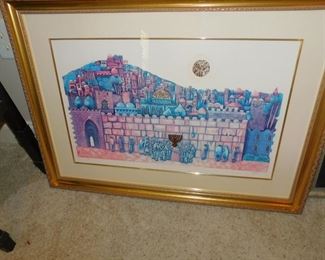 FRAMED AVRAM EBGI LITHOGRAPH