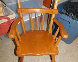 Vintage Rock Maple Childs Rocker