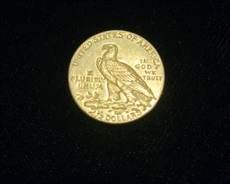 1911 Quarter Eagle- Gold 2 1/2 Dollar Coin