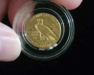 1914 Quarter Eagle- Gold 2 1/2 Dollar Coin