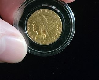 1914 Quarter Eagle- Gold 2 1/2 Dollar Coin