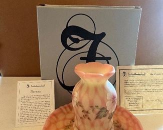Fenton glass with original packaging