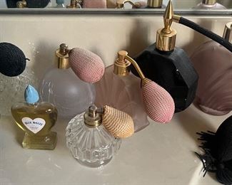 Perfume bottles and atomizers