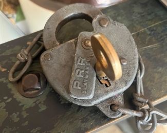 Pennsylvania  railroad switch key and lock
