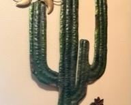 Kokopelli laser cut Cactus and Sun metal wall art