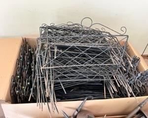 A bazillion metal yard trellis fencing, different styles. We'll have it all set out for you, don't worry. Some have decorative beads, tops, different lengths. 