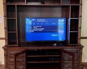 TV Cabinet and storage, display spaces. 77.5"W x 81"H x 22"D