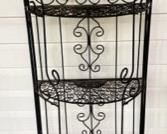 Plant or decor black wrought iron rack