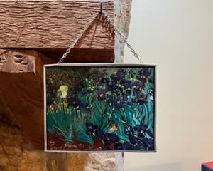 Toscano stained glass Van Gogh "Irises"