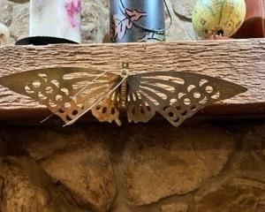 Vintage brass butterflies, set of 3 (sm, med, lg)