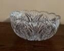 Heavy Lead Crystal salad bowl and 6 matching bowls