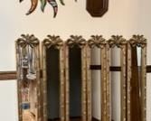 Mirrors - heavy resin frame. Set of 6, sold individually.