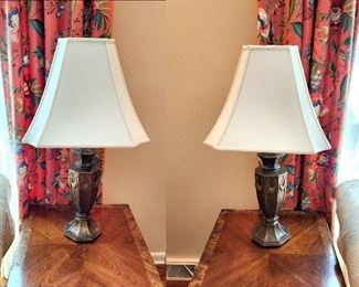 Lot 22 - Pair of Metal Table Lamps