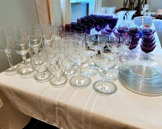 Lot 38 - Fostoria "Holly" Glassware