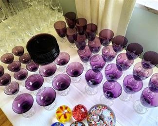 Lot 39 - Fostoria "American Lady" Amethyst Glassware