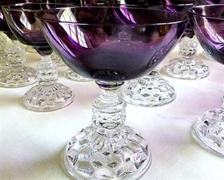 Lot 39 - Fostoria "American Lady" Amethyst Glassware