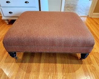 Lot 50 - Tommy Bahama Large Upholstered Nailhead Ottoman