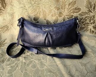 Lot 63 - Coach Park East / West Black Leather Duffle Shoulder Bag