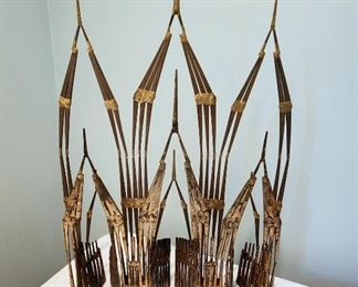 Lot 66 - Mid-Century Modern Brutalist Nail Cathedral Sculpture