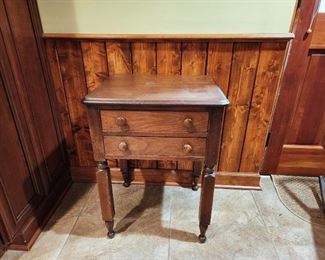 Lot 76 - Antique Side Table with 2 Drawers