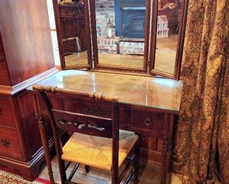 Lot 79 - Vintage Forsyth Furniture Vanity + Chair