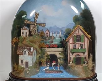 19th C. folk-art musical automaton diorama