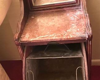 Victorian coal hod cabinet