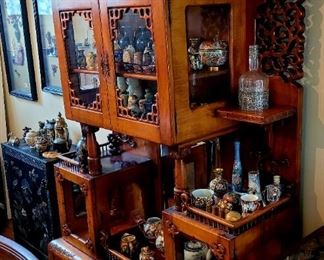 Unusual Asian style display cabinet