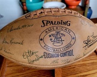1963 AFL Champions San Diego Chargers signed Football. Gift from Hall of Fame player Tom Mix