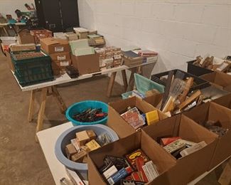 Boxes and boxes of office supplies visiting from the 1990's!  