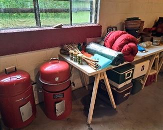 Smokers  and camping stuff. 