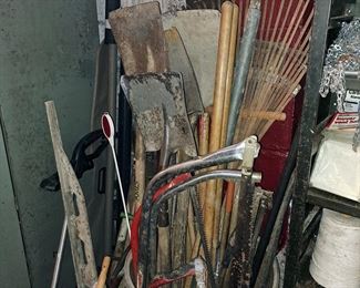 Shovels and other hand tools. 